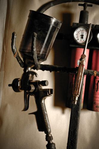 Lackierpistole mit Druckminderer