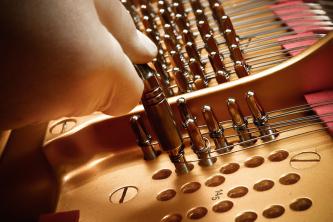 Gussplatte, Wribel mit Saiten und Stimmhammer